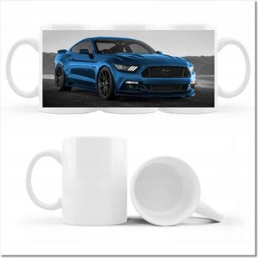 Fényképes bögre Kék Ford Mustang