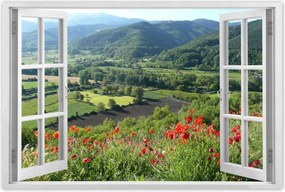 Poszterek 120x80 Virágos kilátás a hegyekben