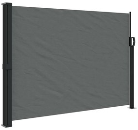 antracitszürke behúzható oldalsó napellenző 140 x 500 cm