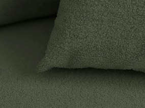 AKCIÓ Kihúzható, kétoldalas L-alakú ülőgarnitúra SMART BOUCLE 232x143 cm, sötétzöld II. osztály