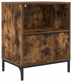 Éjjeli asztal fiókkal Füstölt tölgy 49 x 36 x 61 cm Faanyag