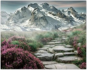 Poszterek 50x40 Hegyi kilátás Tájkép Köd