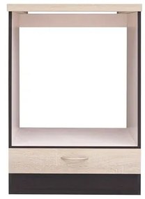 Alsó konyhaszekrény a sütő alá Julian DPK/60/82 (Wenge + Sonoma tölgy). 798186