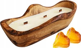 Természetes Illatgyertya Fában DK25 Arkay -Orientális-Arany Borostyán