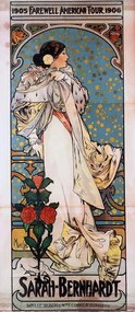 Reprodukció Sarah Bernhardt's Farewell American Tour, Mucha, Alphonse Marie