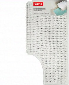 Fürdőszobaszőnyeg csúszásgátló bevonattal, kivágással 50x50cm,szürke 1300GSM