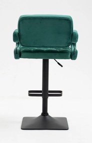 HR8403KW Sötétzöld modern velúr szék fekete lábbal