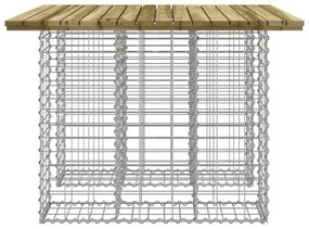 impregnált fenyőfa gabion kerti pad 100 x 102 x 72 cm