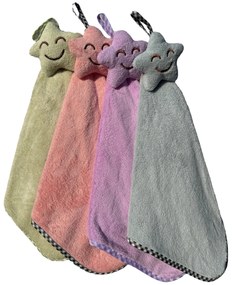 Mikroplüss törölköző Star Méret: Lila 30x30 cm