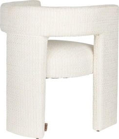 Krémszínű kárpitozott karfás étkezőfotel Medina – Dutchbone