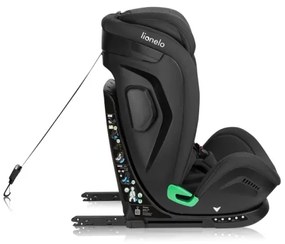 Lionelo - Forgatható autósülés alappal HARPER i-Size 76-150 cm Black Carbon