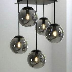 JUST LIGHT. 14602-18 - Csillár rúdon WIDOW 5xE14/25W/230V fekete