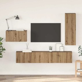 TV szekrény garnitúra 4 pcs kézműves tölgy 30.5 x 30 x 90 cm