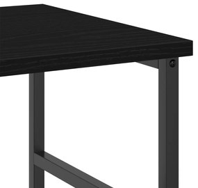 Könyvespolc Fekete Tölgy 50x33x117,5 cm Műanyag és Acél