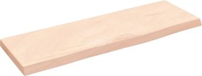 vidaXL kezeletlen tömör tölgyfa fali polc 60x20x2 cm
