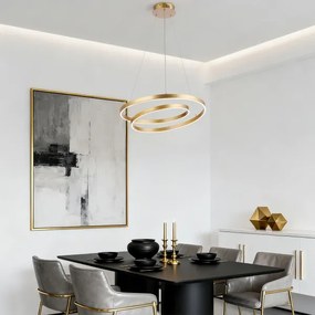 Brilagi-LED Fényerőszabályozható TWISTER kábeles függőlámpa LED/48W/230V Ø 50 cm arany, távirányítóval