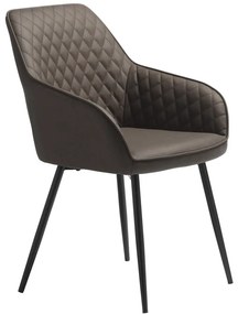 Barna kárpitozott karfás étkezőfotel Milton – Unique Furniture