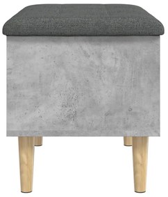 betonszürke szerelt fa tárolópad 62x42x46 cm