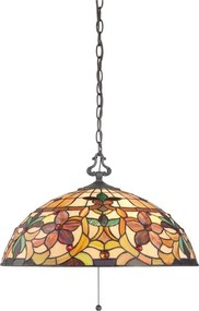 Elstead QZ-KAMI-P - Tiffany KAMI láncra akasztható csillár 3xE27/60W/230V