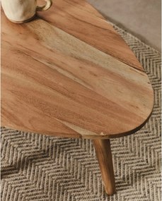 Natúr színű akácfa dohányzóasztal 60x110,5 cm Duvani – Kave Home