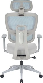 Irodai szék, neomint/világosszürke/szürke, teherbírás 150 kg, ERMEN