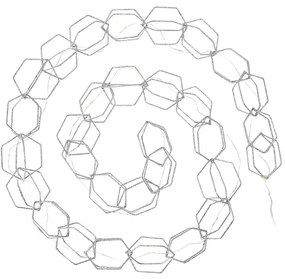 Markslöjd 705753 - SERVE LED dekorációs lánc 1,9m, 3xAA, ezüst