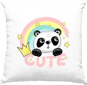 Panda párna Kedves Szivárvány Színes 1 Fehér