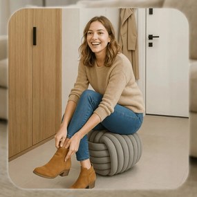 MAGMA szürke fonott puff