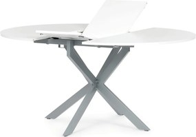 Étkezőasztal bővíthető 120–160 × 120 cm melamin fehér WT