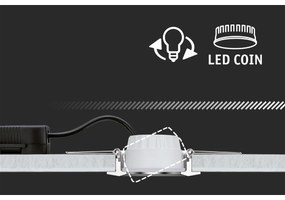 Paulmann 93079 LED Module Nova Plus beépíthető lámpa, kerek, üveg, 4000K természetes fehér, Coin foglalat, 530 lm