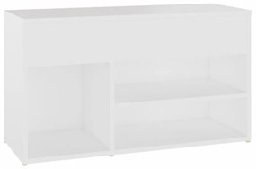 fehér szerelt fa cipőtároló pad 80 x 30 x 45 cm