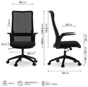 SENSE7 JUNO irodai szék Fekete
