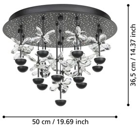 Eglo 390275 - LED Dimmelhető mennyezeti lámpa PIANOPOLI LED/27W/230V 3000K