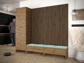 Előszoba Esmaldos VI (artisan tölgy + fekete + sötétzöld) . 1104722