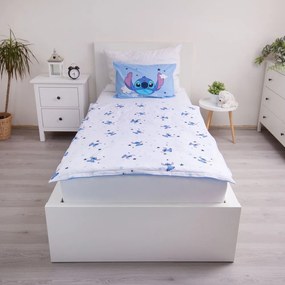 Kék pamut gyerek ágyneműhuzat babaágyhoz 100x135 cm Lilo &amp; Stitch "Clouds" – Jerry Fabrics