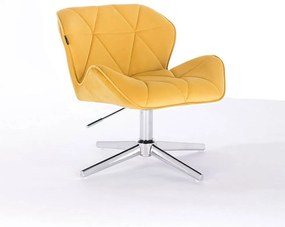 HR111CROSS Sárga modern velúr szék