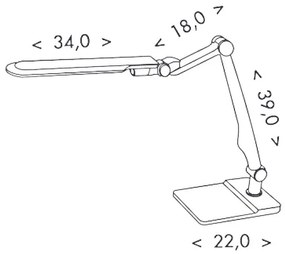 Ecolite LBL1207-STR - LED Szabályozható asztali lámpa MATRIX LED/10W/230V