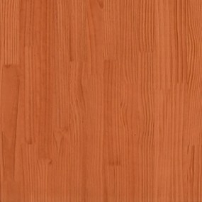 barna tömör fenyőfa galériaágy asztallal és létrával 180x200 cm