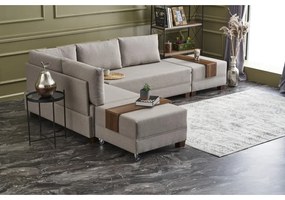 Bézs sarokkanapé (bal oldali) Fly – Balcab Home