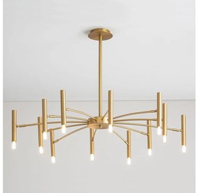 Redo 01-2774 - Csillár rúdon RAYEN 12xG9/10W/230V bronz