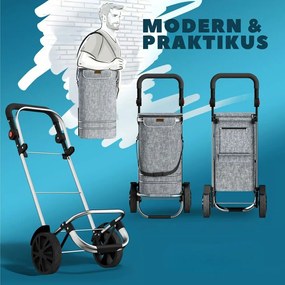 EASY bevásárlótáska kerekekkel, 50l, szürke Monzana