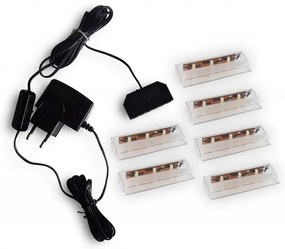 Rejtett LED világítás fürdőszoba és nappali bútorokhoz kék 6 pontos