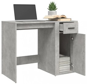 betonszürke szerelt fa íróasztal 100x49x75 cm
