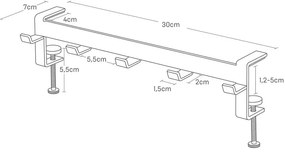 Matt fehér állítható acél akasztó Tower – YAMAZAKI