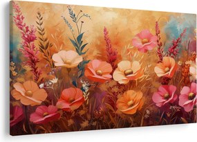Kép - Virágos rét, festmény (90x60 cm)