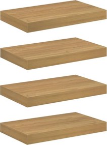 vidaXL Falpolc Falra szerelhető 4 pcs Barna 40 x 23,5 x 4 cm Faanyag