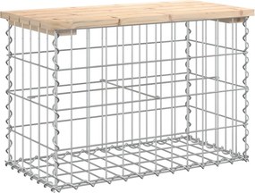 vidaXL tömör fenyőfa gabion kerti pad 63x31,5x42 cm