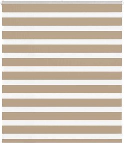 vidaXL zebrafüggönnyel homokbarna szövetszélesség 125,9 cm poliészter