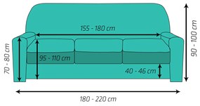 4Home Comfort Multielasztikus kanapéhuzat bordó, 180 - 220 cm, 180 - 220 cm