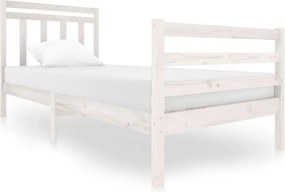 vidaXL fehér tömör fa ágykeret 90 x 200 cm